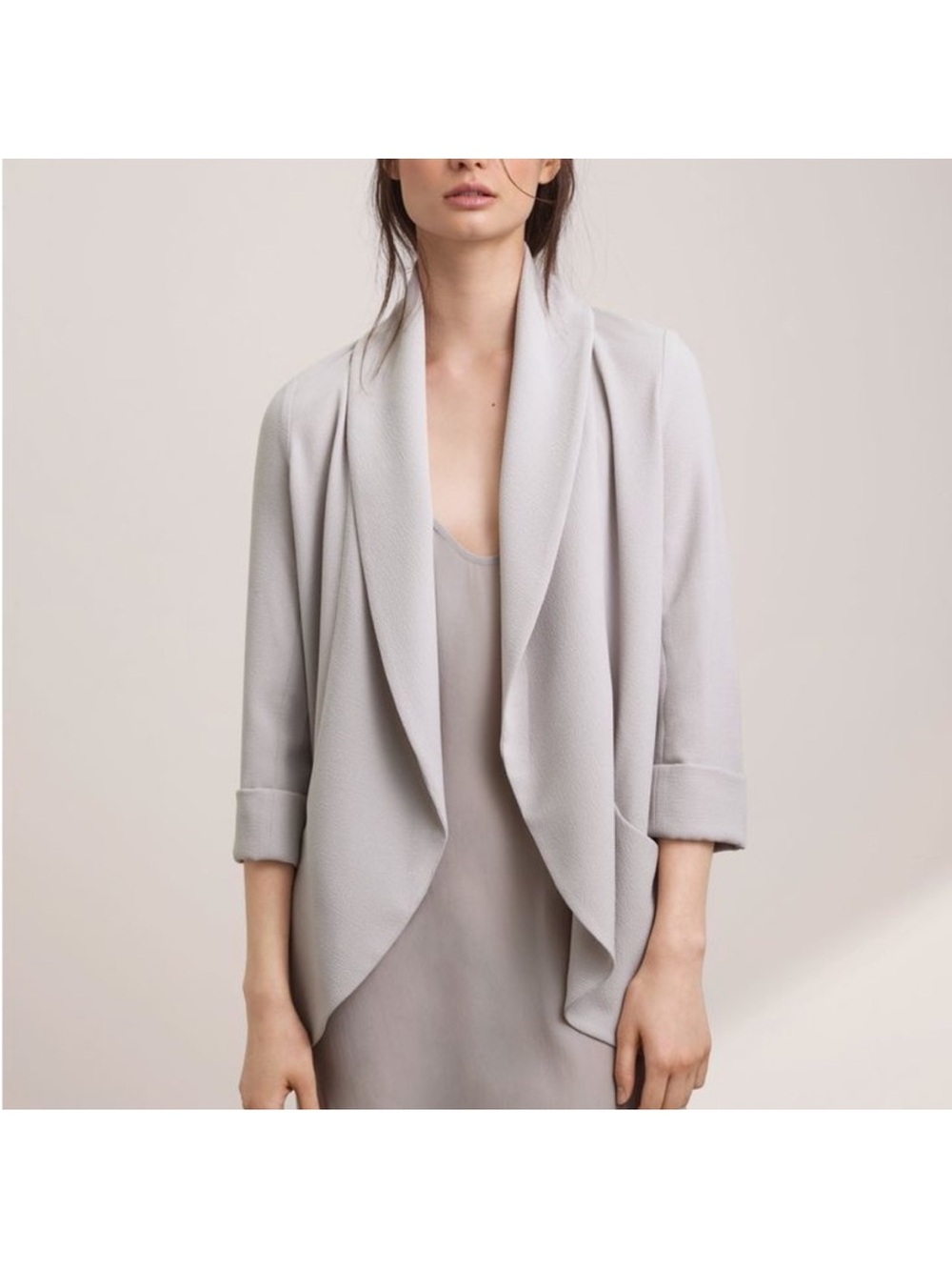 Aritzia Wilfred Pale Gray Chevalier Blazer
